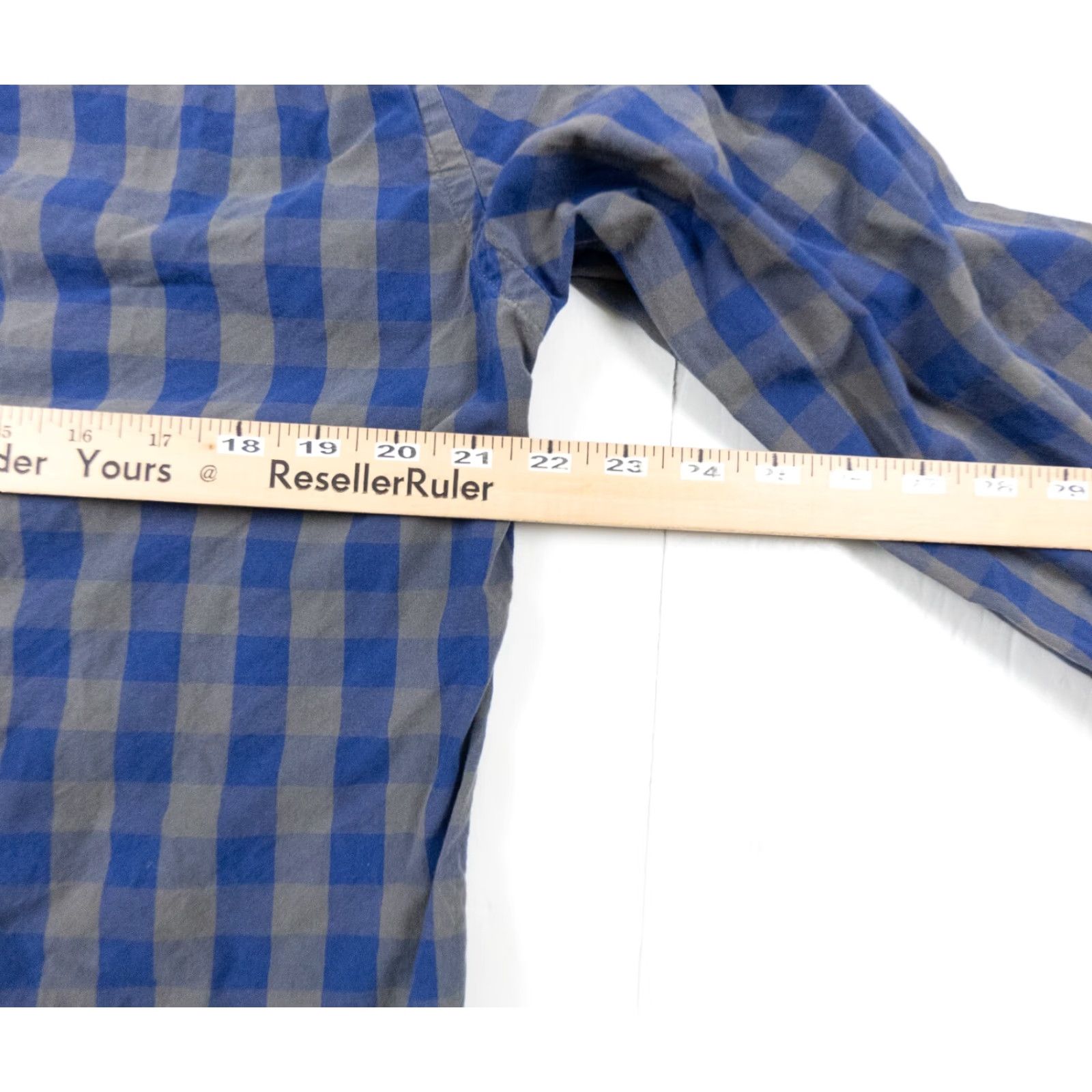 J.Crew J.CREW Slim Fit Button-Up Shirt Adult Large Blue Plaid Long Sleeve Mens Size US L / EU 52-54 / 3 - 7 Thumbnail