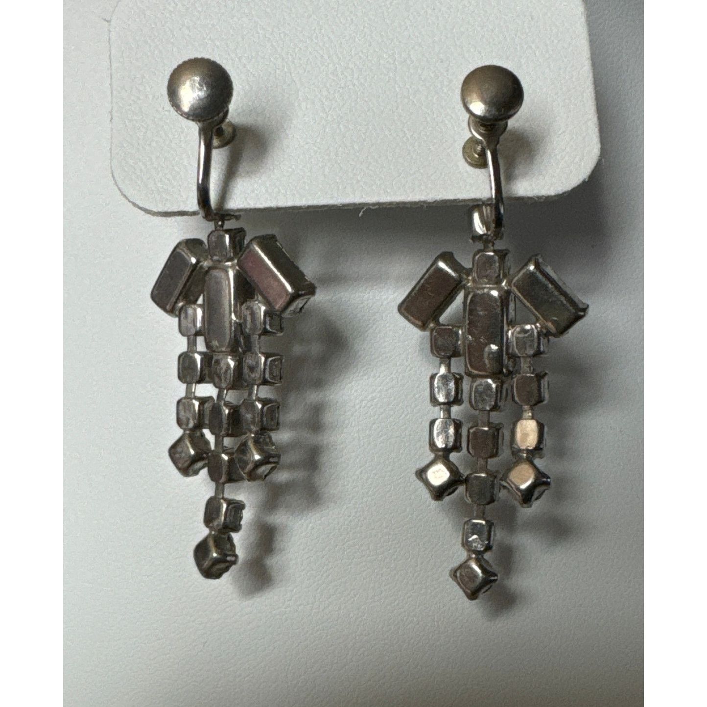 Vintage Vtg Art Deco-Style Rhinestone Chandelier Clip On Earrings Size ONE SIZE - 6 Thumbnail