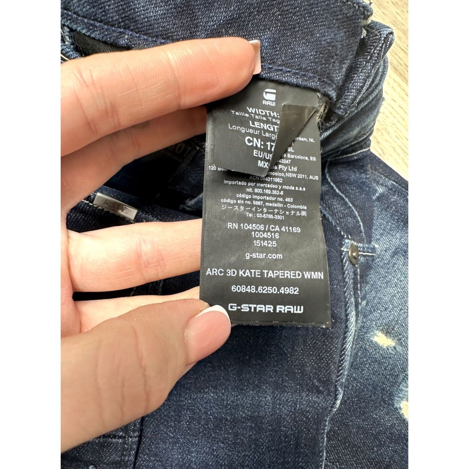 G-Star G-Star Arc Jeans Womens Kate Tapered Denim Pants Size 25 Blue Slim Regular Cotton Denim 3D Arc Size 42" / US 20 - 5 Thumbnail