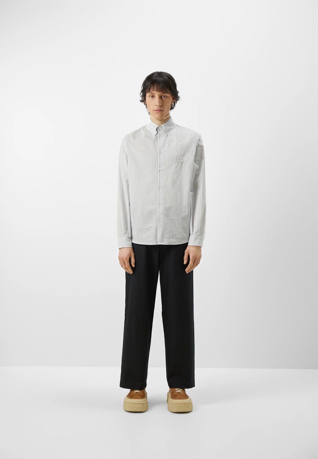 Maison Margiela !DS! SS23 Maison Margiela Stripped Numbers White Shirt Size M / US 6-8 / IT 42-44 - 6 Thumbnail