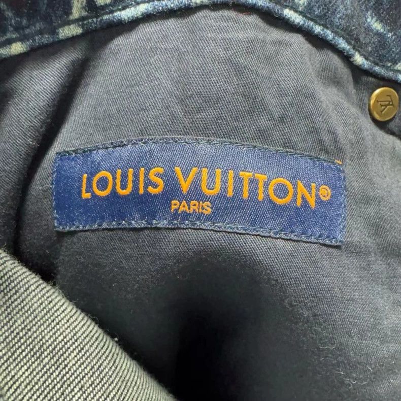 Louis Vuitton louis vuitton Fw23 new jeans with full logo and slit hem j Size US 34 / EU 50 - 5 Thumbnail
