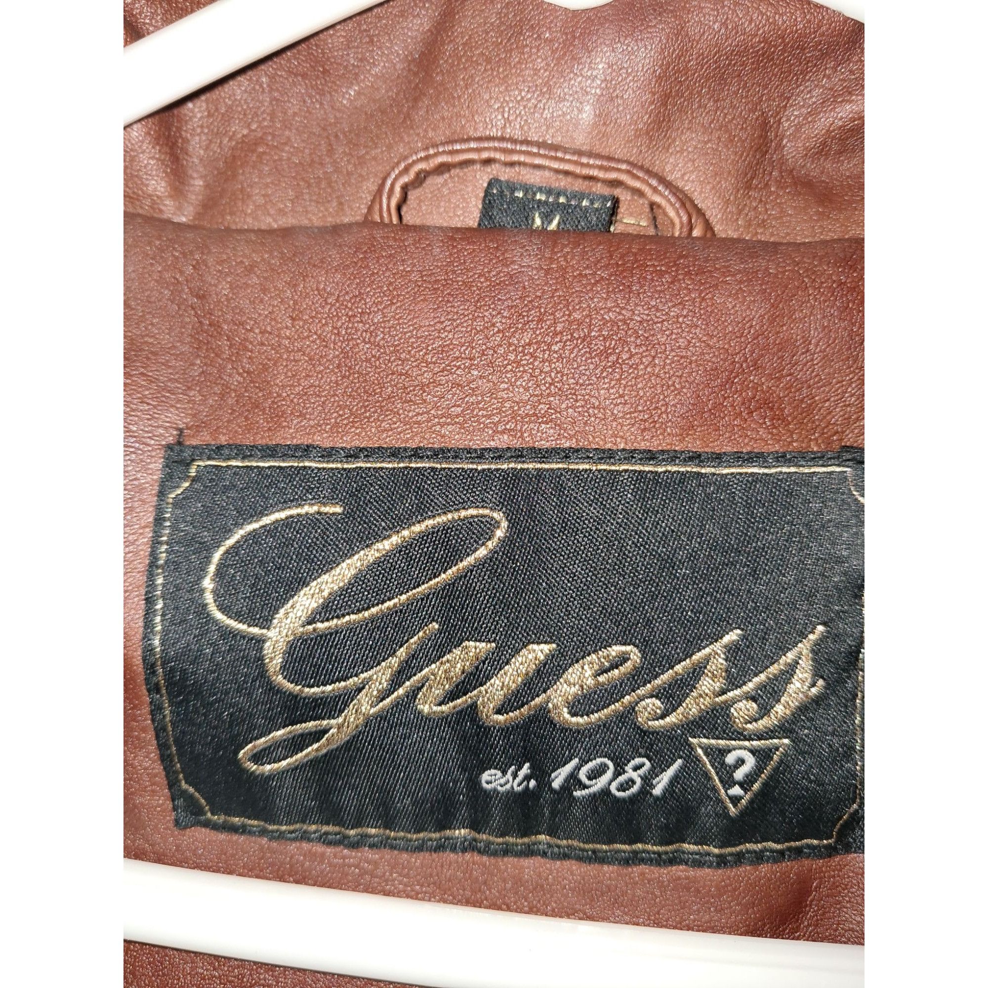 Guess Guess Women's Deep Brown Faux Leather Jacket Size Medium Size M / US 6-8 / IT 42-44 - 5 Thumbnail