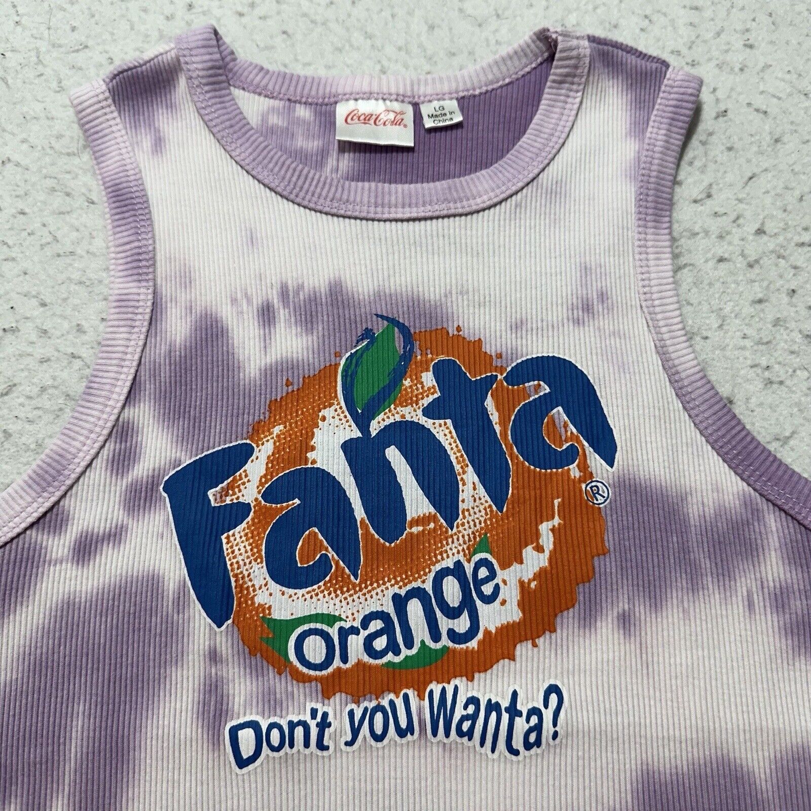 Coca Cola Fanta Orange Large Slim Fit Baby Tank Top Ribbed Coca Cola Size L / US 10 / IT 46 - 2 Thumbnail