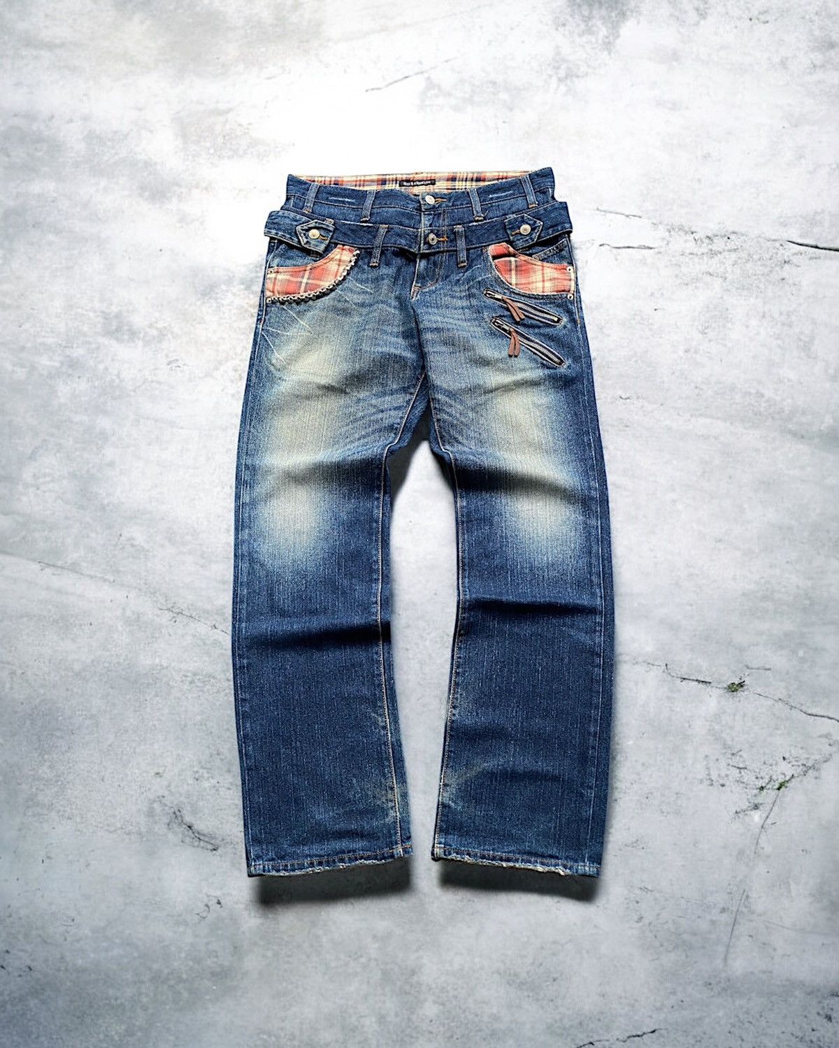 Japanese Brand STUDDED WILD KHAKIS DOUBLE WAIST DENIM UNDERCOVER PPFM STYLE Size US 34 / EU 50 - 1 Thumbnail