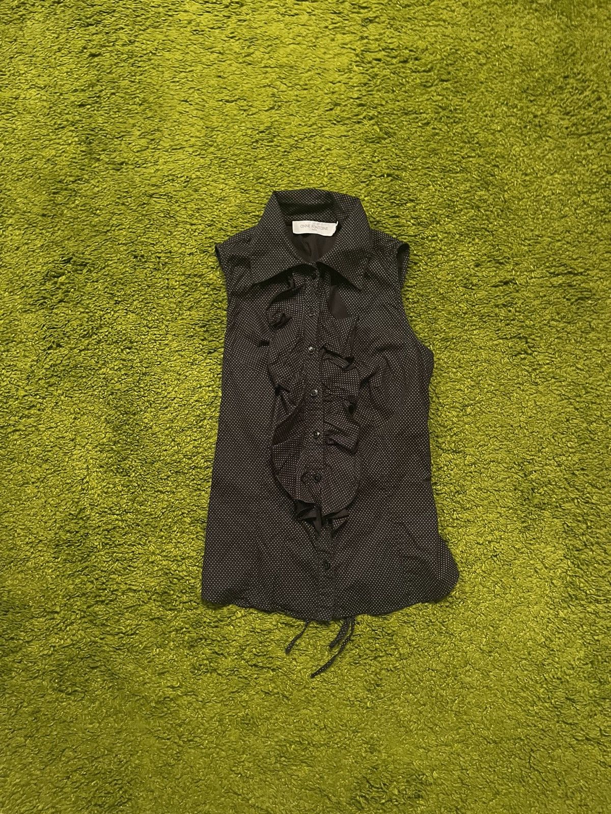 ANNE FONTAINE × Designer Anne Fontaine avant garde polka dot corset blouse Size S / US 4 / IT 40 - 1 Thumbnail