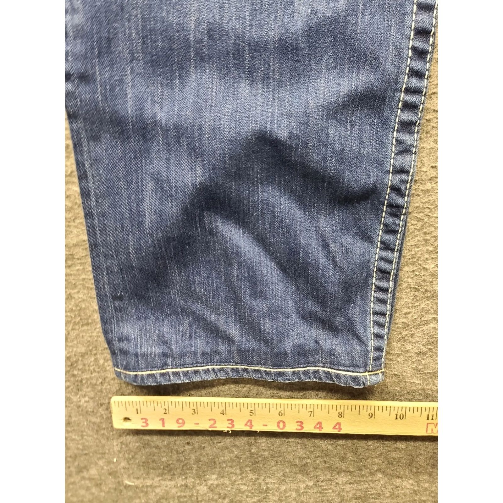 Vintage BIG STAR Eastman Jeans Mens 38x29 Straight Leg Distressed Stretch Denim Blue 5-Pocket Regular Waist Size 38 Cotton Spandex Buckle Bke Brand Size US 38 / EU 54 - 7 Thumbnail