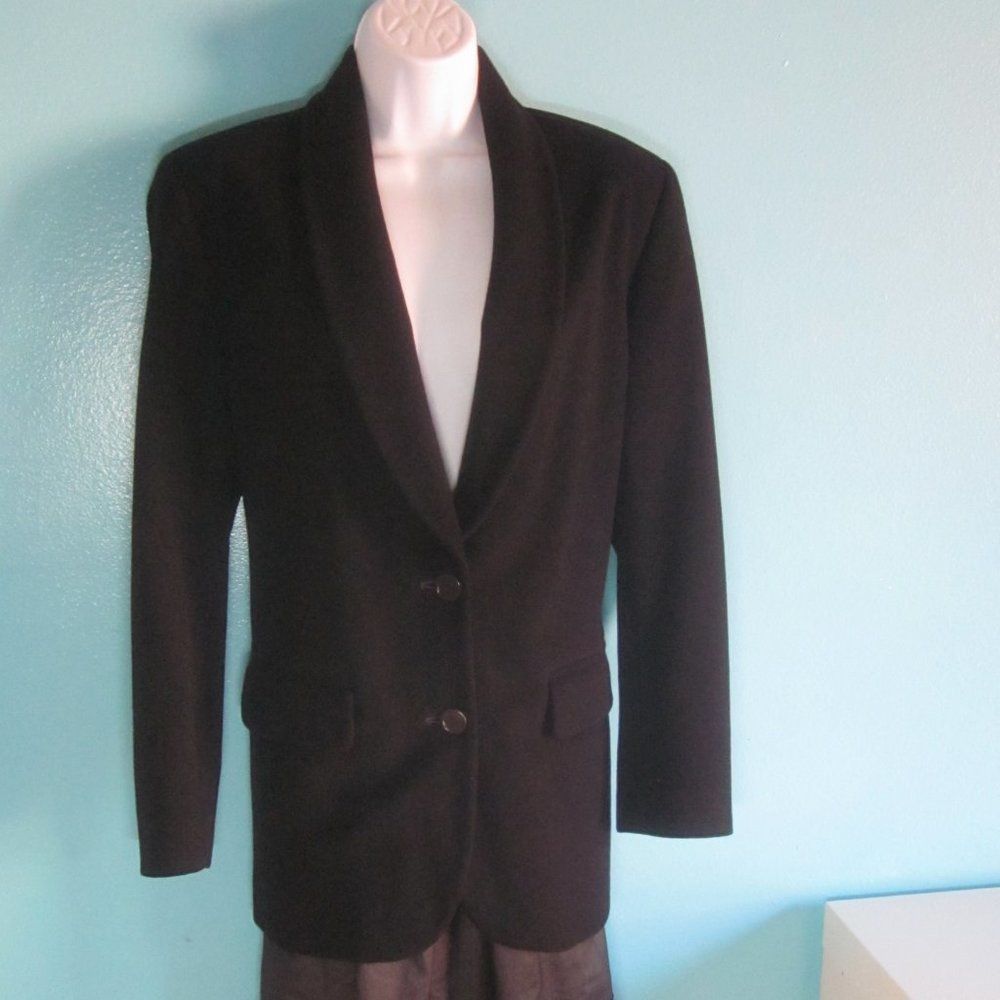 Anne Klein Anne Klein 2 Size XS (Fits M) Black Vintage Blazer Size M / US 6-8 / IT 42-44 - 6 Thumbnail