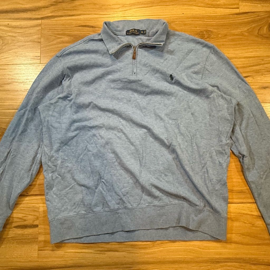 Polo Ralph Lauren Polo Ralph Lauren Men’s XL Blue Quarter Zip Pullover Size US XL / EU 56 / 4 - 1 Thumbnail