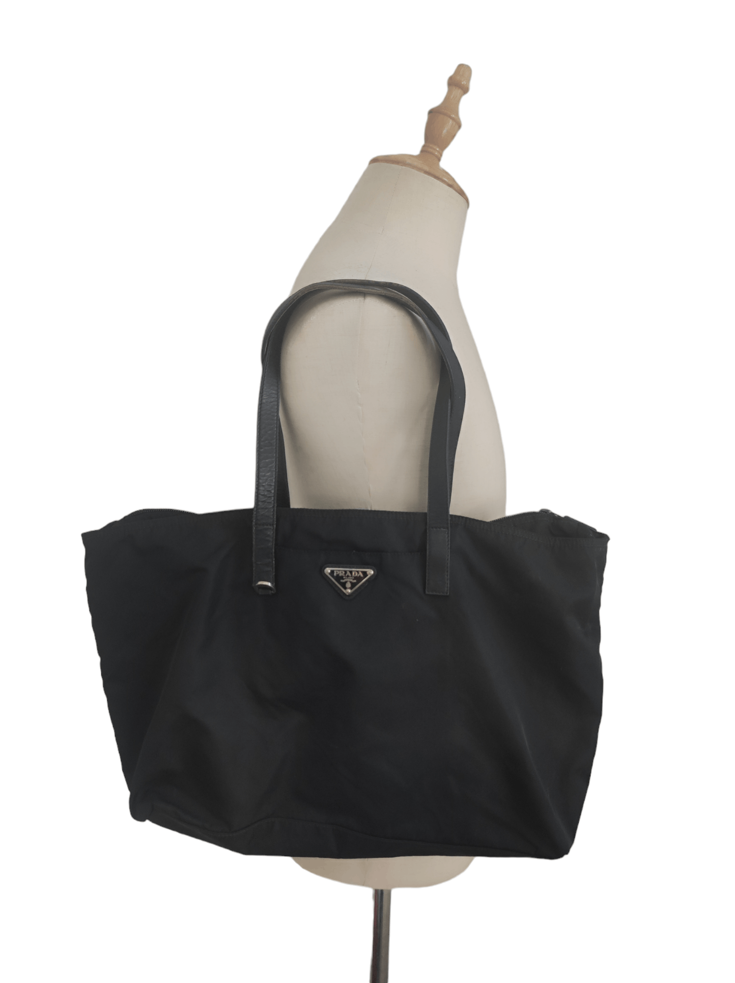 Avant Garde x Prada Tessuto Nylon Shopper Tote Bag Prada Shoulder in Black, Women's