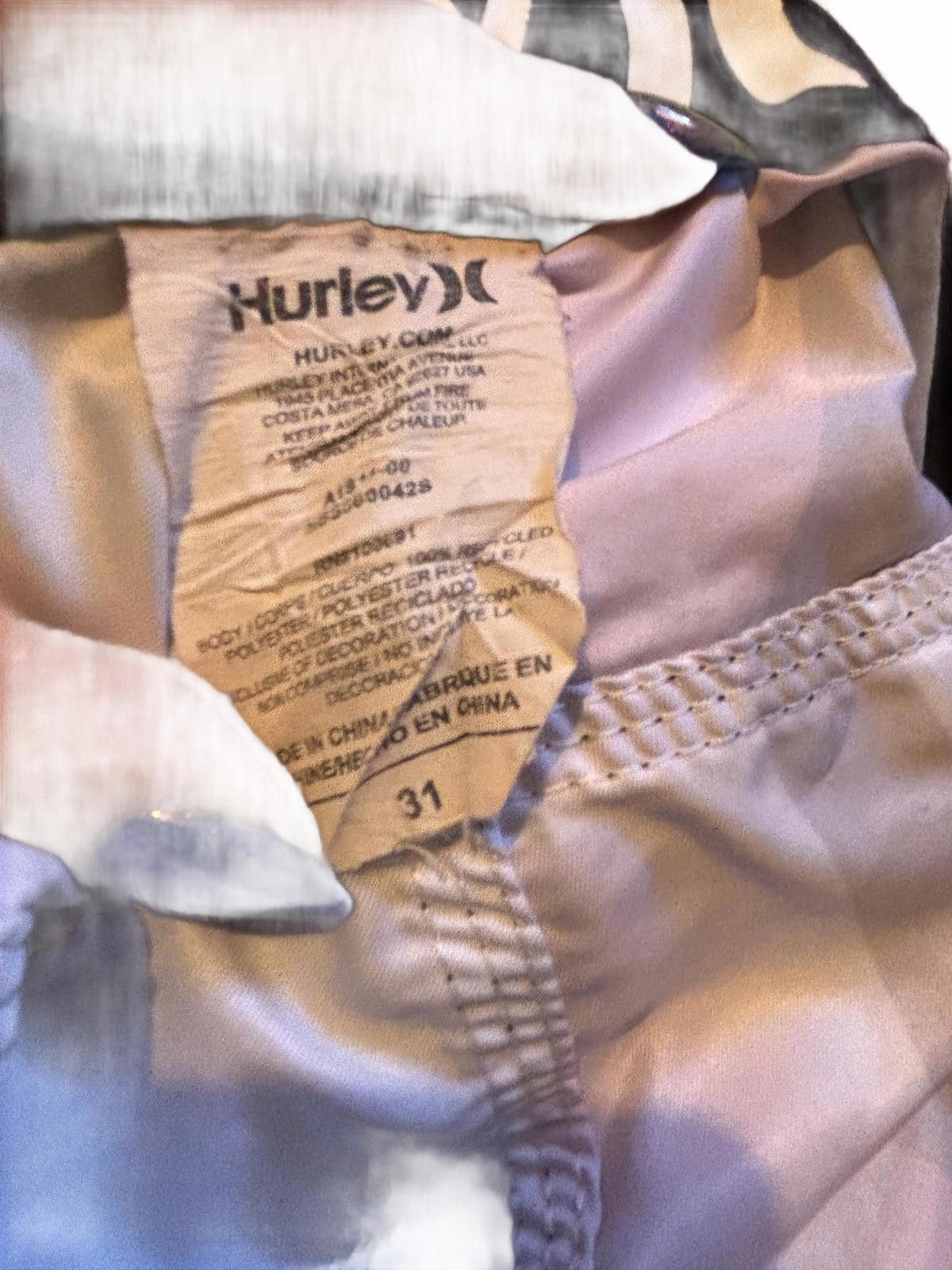 Hurley Y2K Hurley Men's Board Shorts Red and Gray Plaid Swim Trunks Size US 32 / EU 48 - 7 Thumbnail