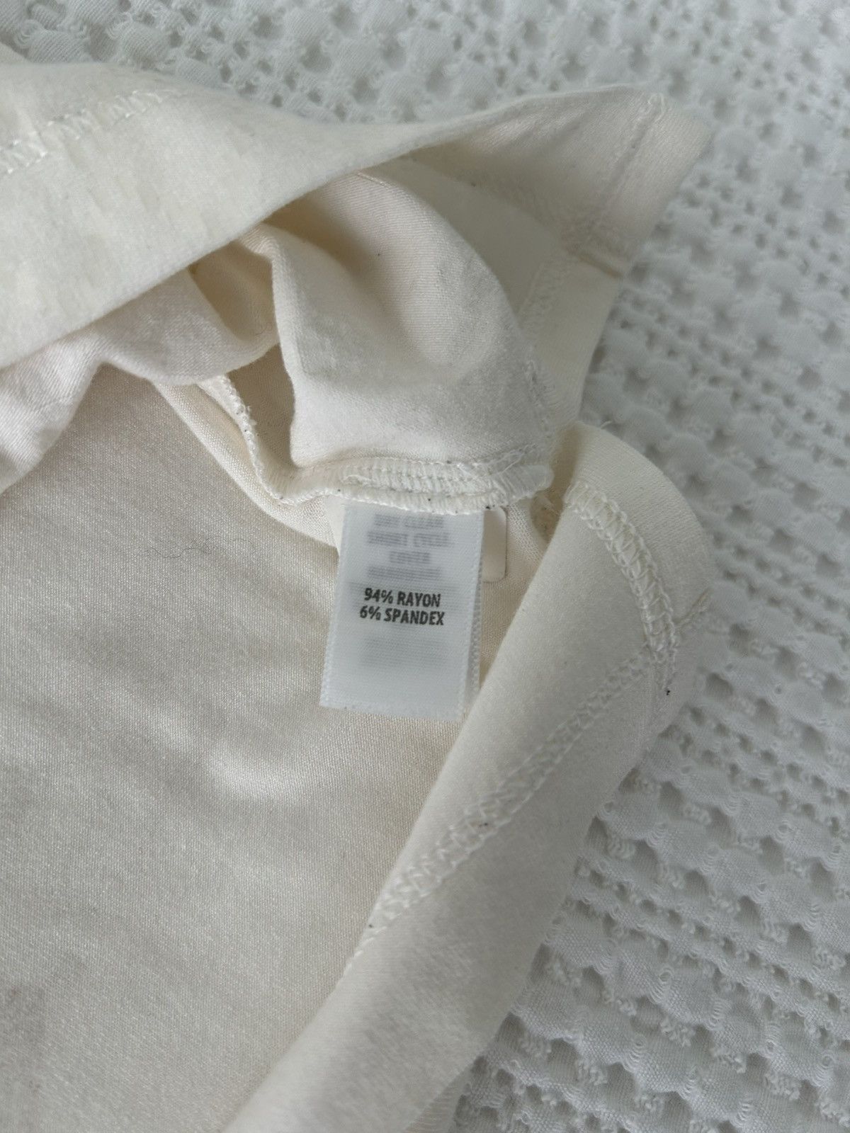St. John St John Sport Wide Neck Top in Cream Size XL / US 12-14 / IT 48-50 - 4 Thumbnail