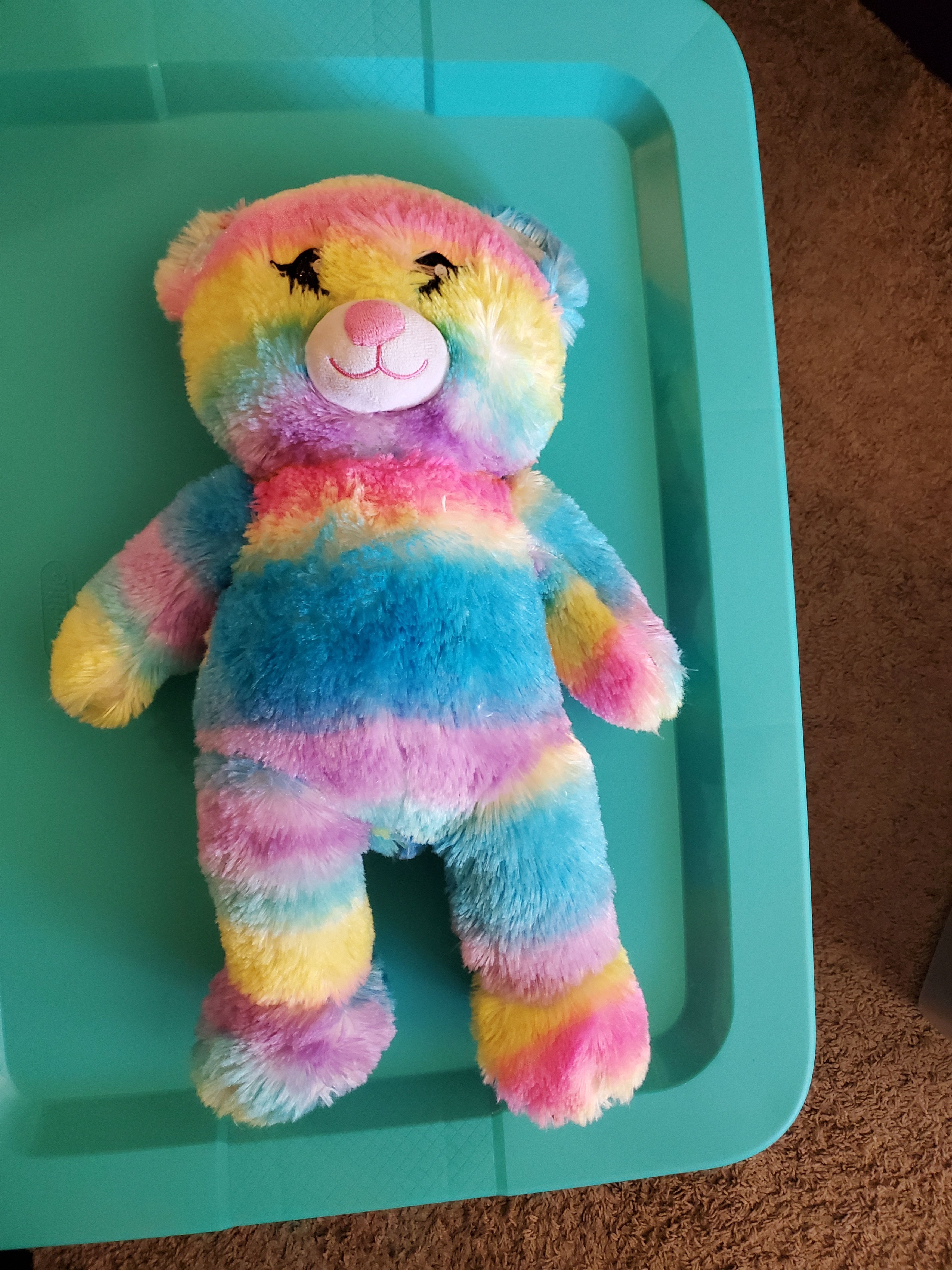 Other 16" Rainbow Sparkle Tie-Dye Build-a-Bear Size ONE SIZE - 4 Thumbnail