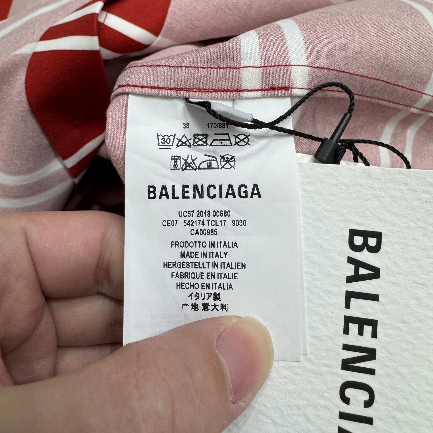 Balenciaga Balenciaga Red & White Stripe Shirt 38 Size US S / EU 44-46 / 1 - 3 Thumbnail