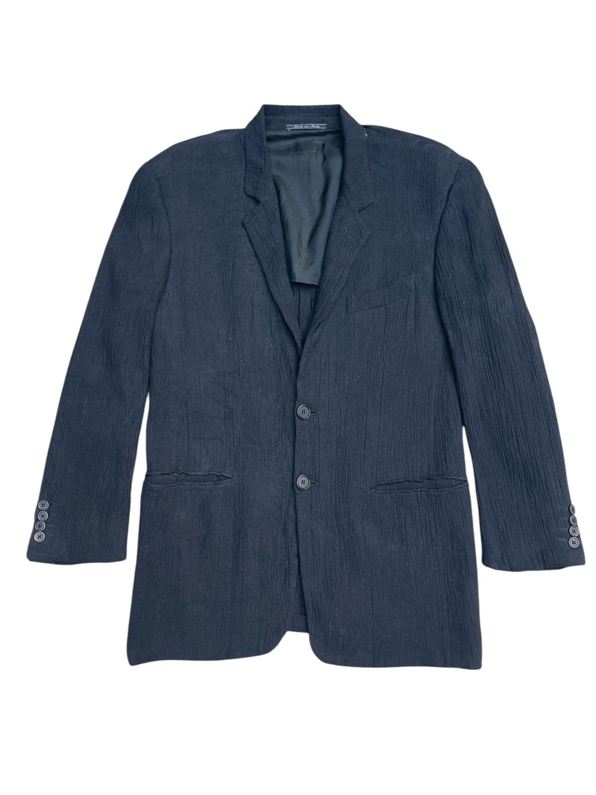 Designer × Gianfranco Ferre Gianfranco Ferré Made in Italy Textured Blazer - Black Size US S / EU 44-46 / 1 - 1 Thumbnail