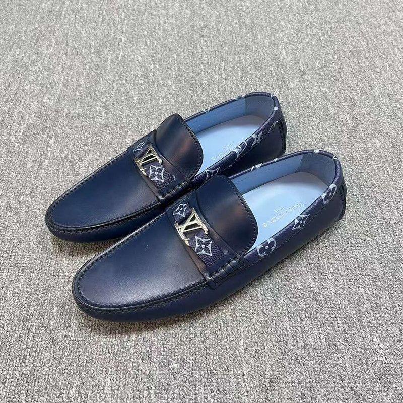 Louis Vuitton Louis Vuitton Stylish Blue Moccasin Loafers 0089 Size US 8 / EU 41 - 1 Thumbnail