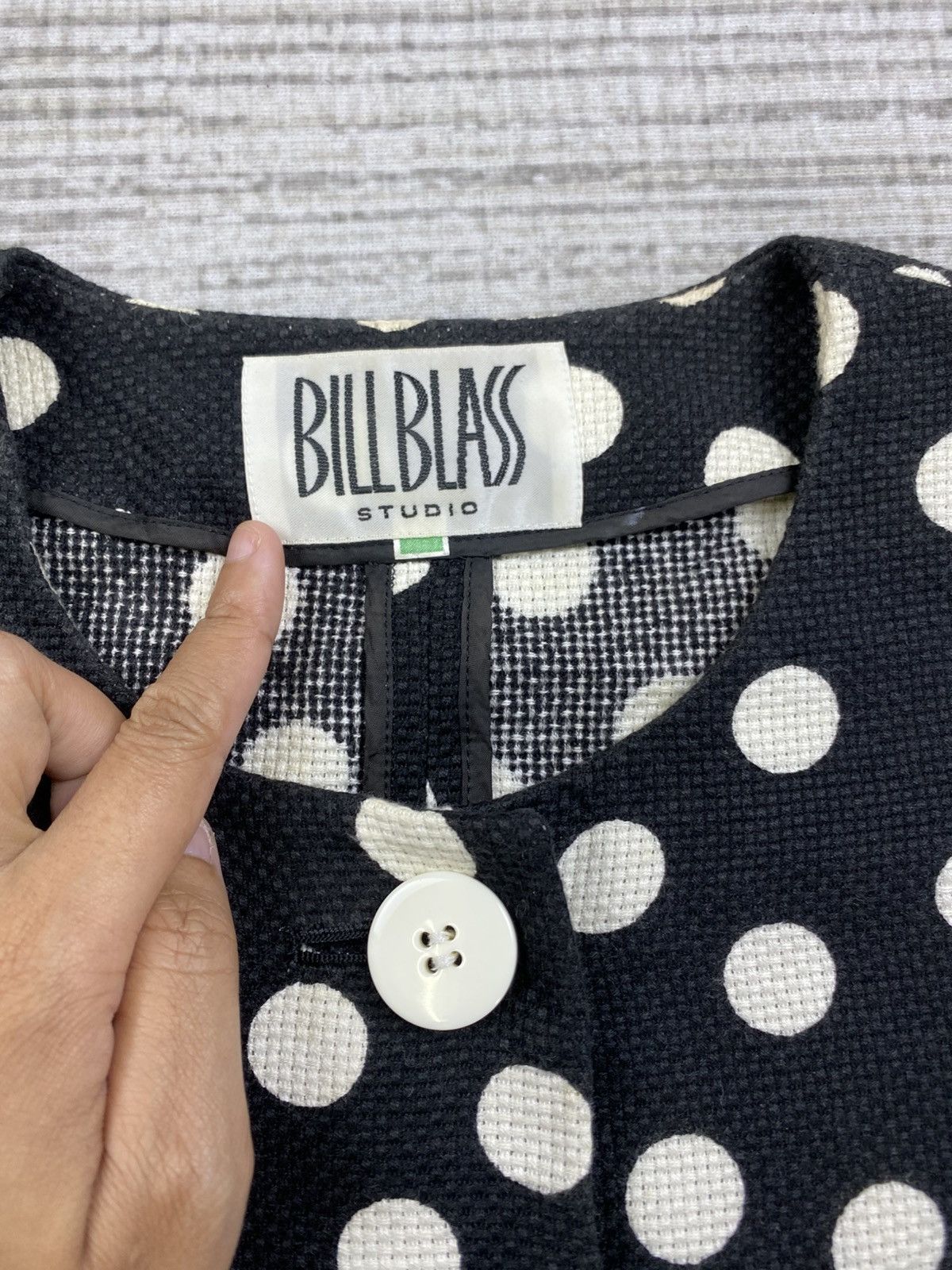 Bill Blass × Designer × Vintage Vintage BILLBLASS Studio Polka Dot Style Short Sleeve Shirt Size M / US 6-8 / IT 42-44 - 7 Thumbnail