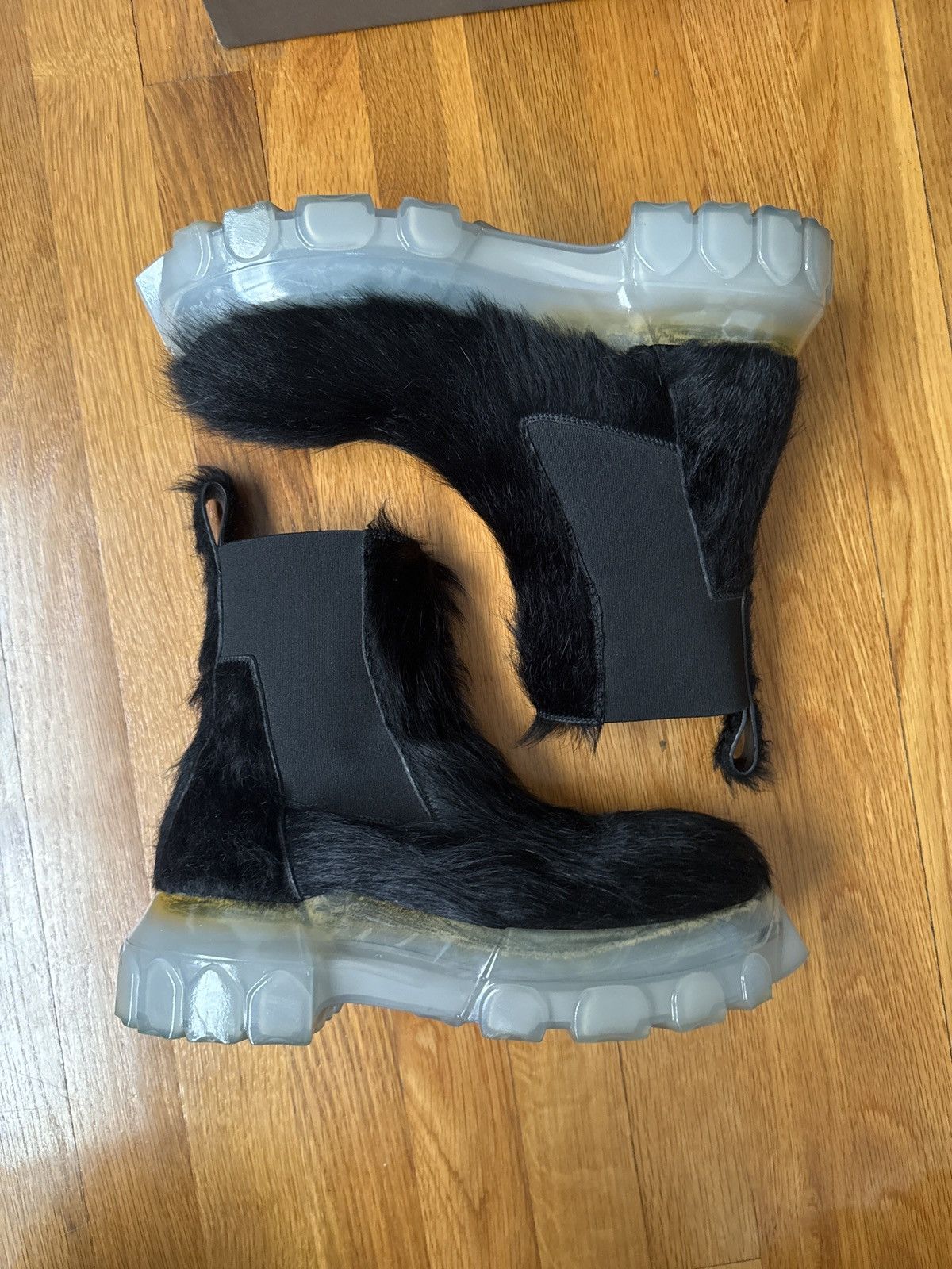 Rick Owens Rick Owens Pony Hair Beatle Bozo Tractor Boots 