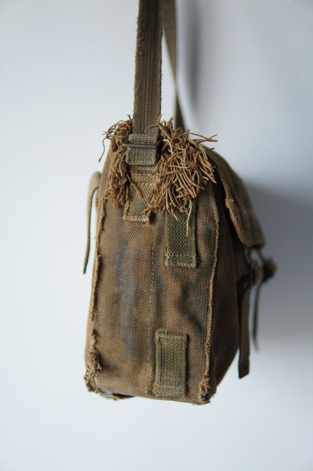 Vintage WWII Painted Canvas Shoulders Bag Size ONE SIZE - 10 Thumbnail