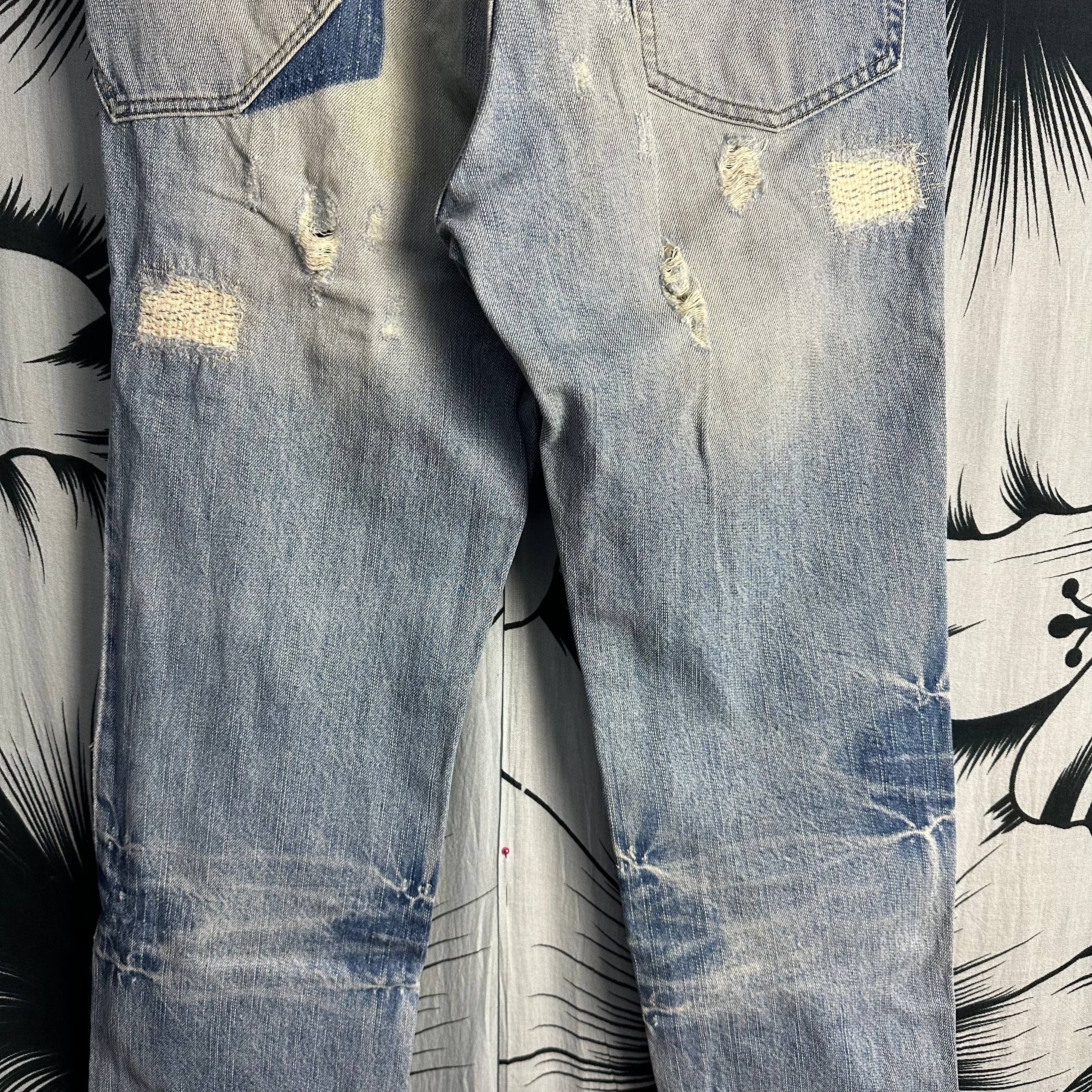 PPFM 2000s PPFM Punk Distressed Denim Pant Size US 32 / EU 48 - 14 Thumbnail