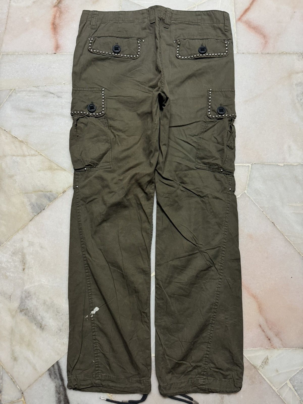 Seditionaries 💥STUDDED PUNK CARGO MADE IN JAPAN PARACHUTE RARE Size US 33 - 15 Thumbnail