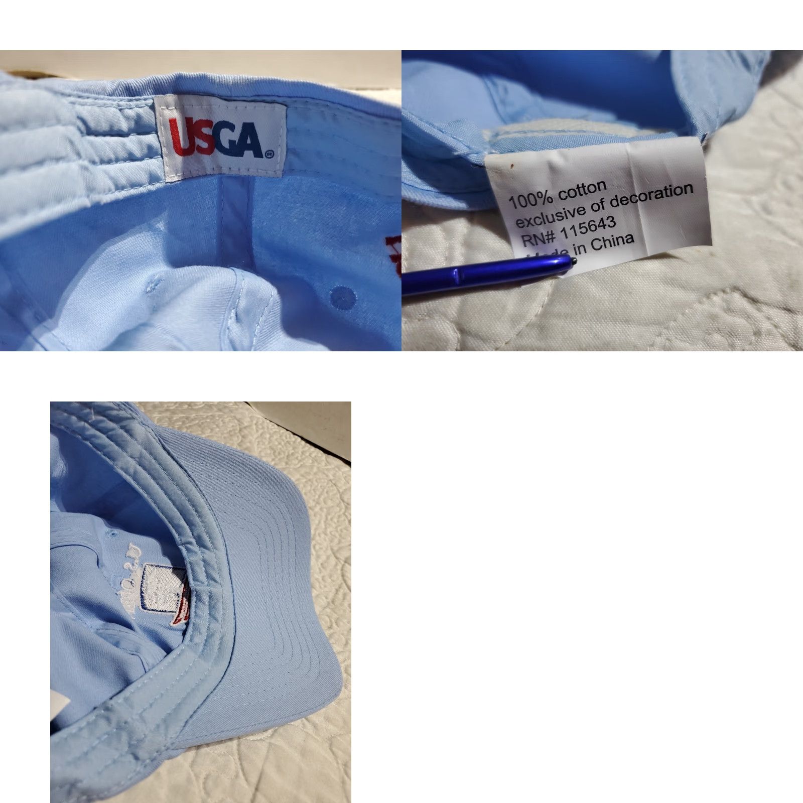 Vintage USGA US Open 2019 Pebble Beach Blue Adjustable Strapback Baseball Hat Mens Adults Baseball Cap Size ONE SIZE - 8 Thumbnail