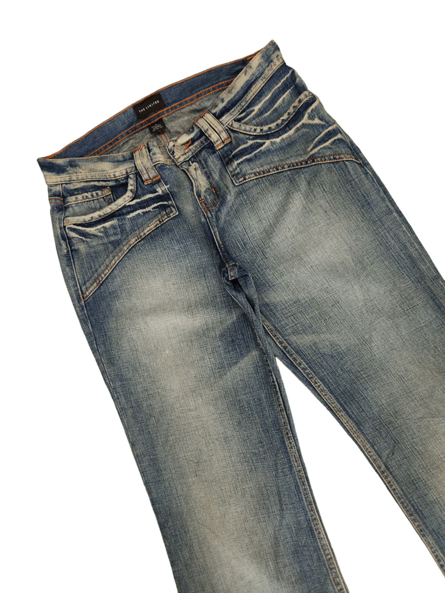 Le Grande Bleu (L.G.B.) Flare Jeans The Limited Distress Faded Low Rise Boot Cut Y2k Size US 30 / EU 46 - 5 Thumbnail