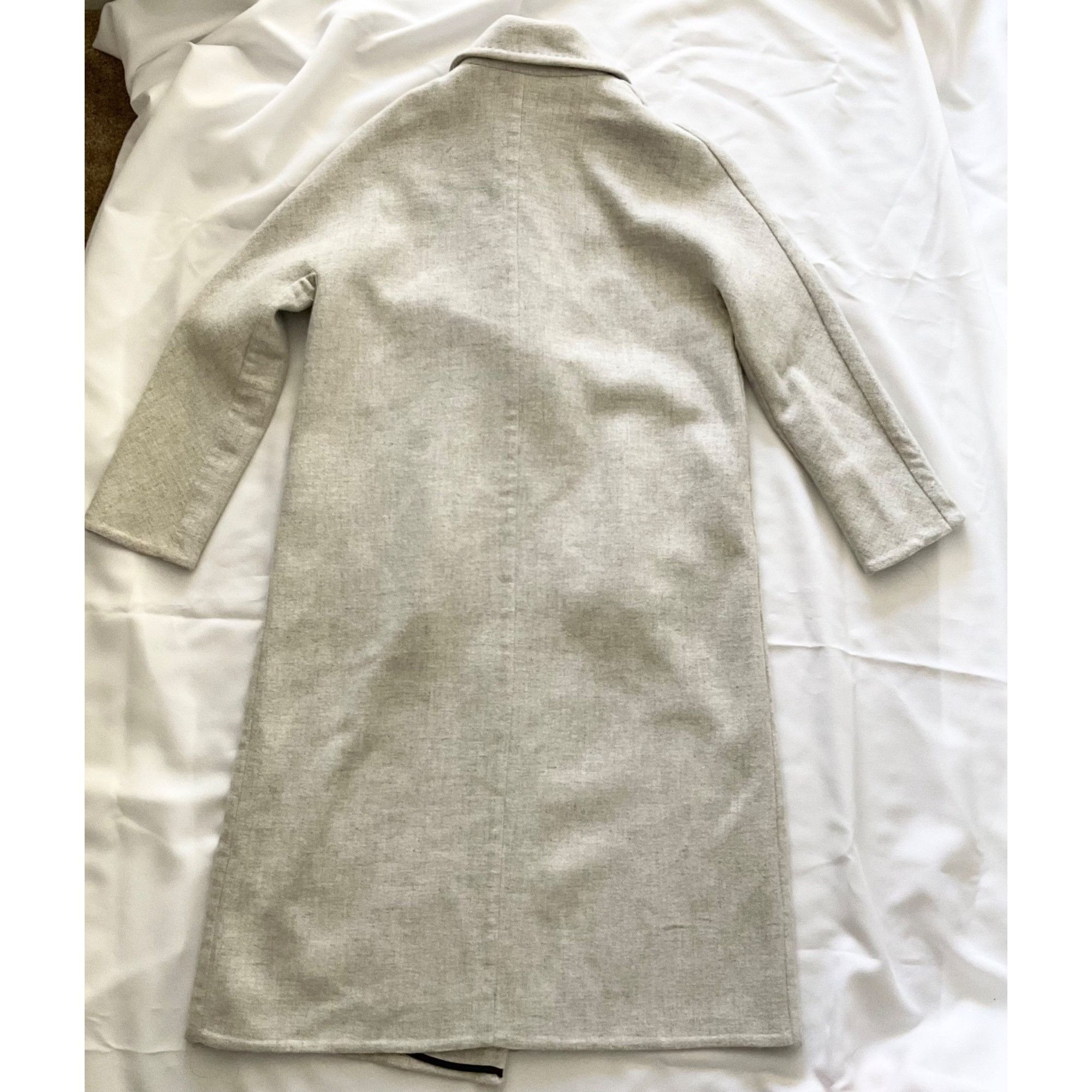 Sezane Sezane Jim wool grey long coat SZ38 US 6 OVERSIZE bust 42 Size M / US 6-8 / IT 42-44 - 3 Thumbnail
