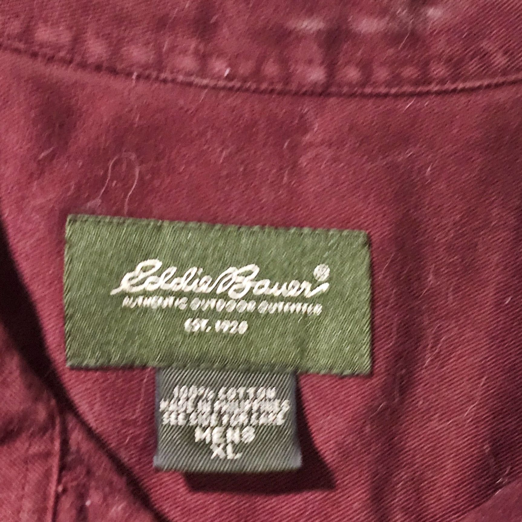 Eddie Bauer Eddie Bauer Shirt Mens XL Red Burgundy Flannel Button Long Sleeve Outdoor Casual Mens Size US XL / EU 56 / 4 - 3 Thumbnail