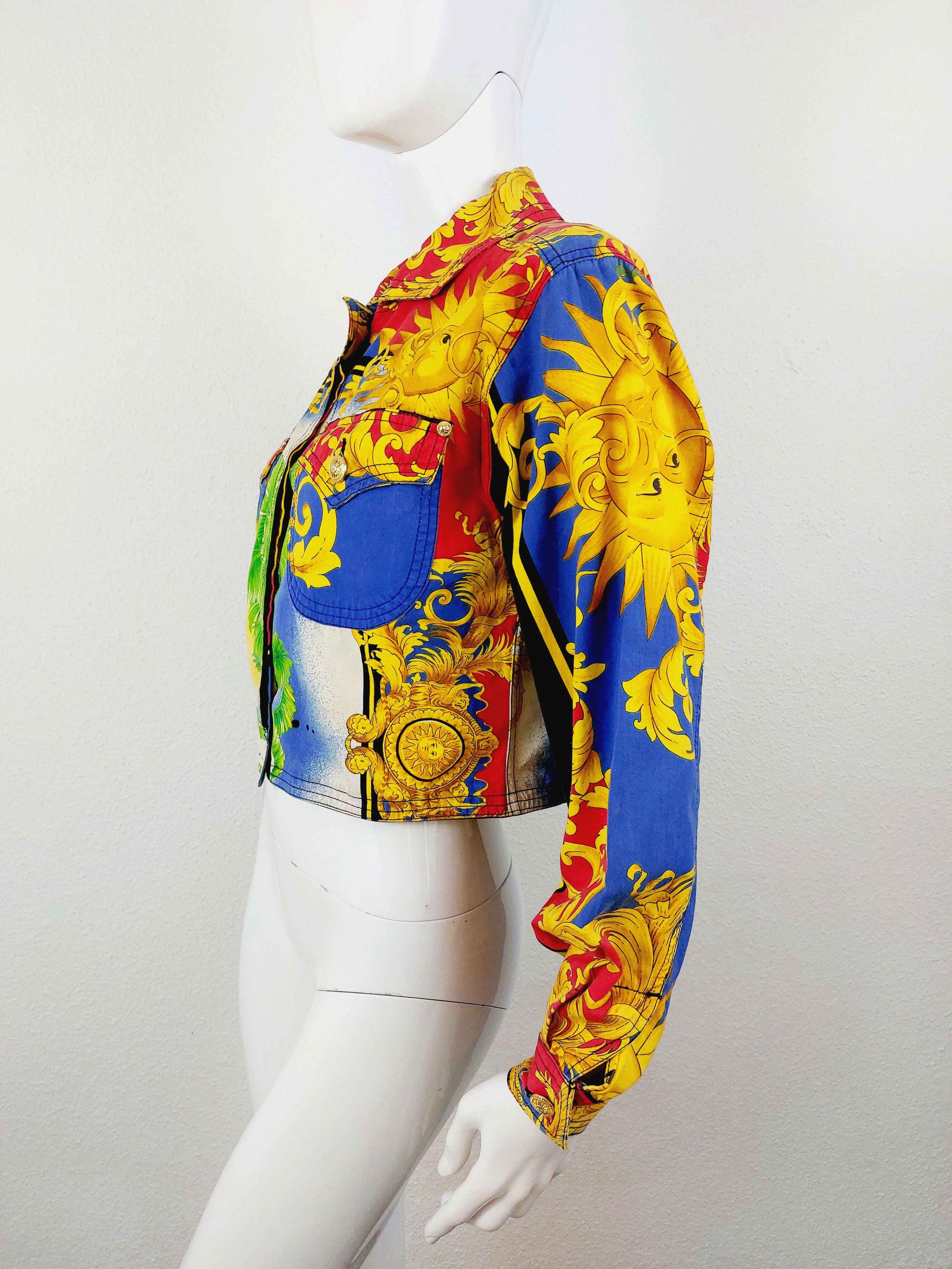 Versace Jeans Couture Gianni Versace Couture Moon Sun Baroque Miami Jacket Size US S / EU 44-46 / 1 - 12 Thumbnail