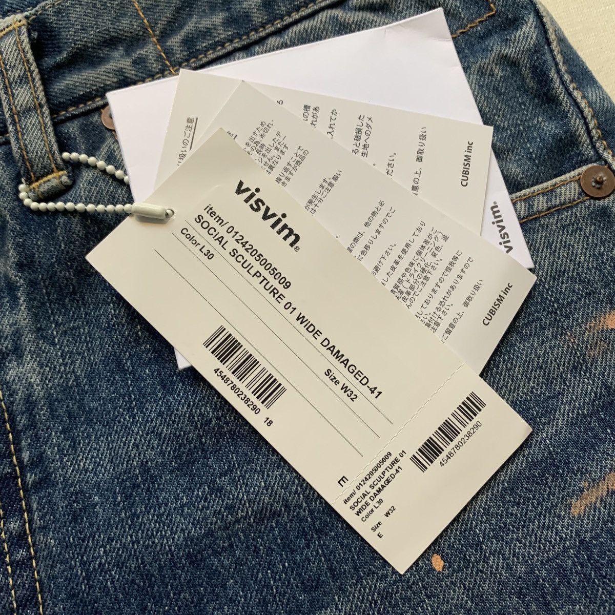 Visvim VISVIM SCULPTURE 01 WIDE DAMAGED 41 Size US 32 / EU 48 - 8 Thumbnail