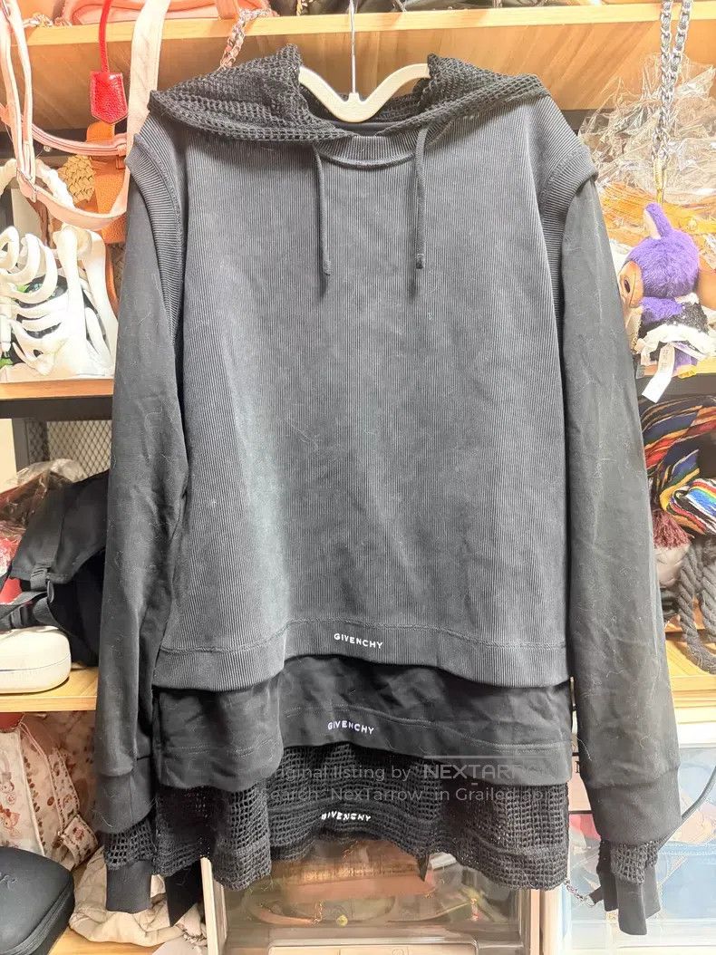 Givenchy Givenchy Black Triple Panel Deconstructed Hoodie Size US XL / EU 56 / 4 - 1 Thumbnail