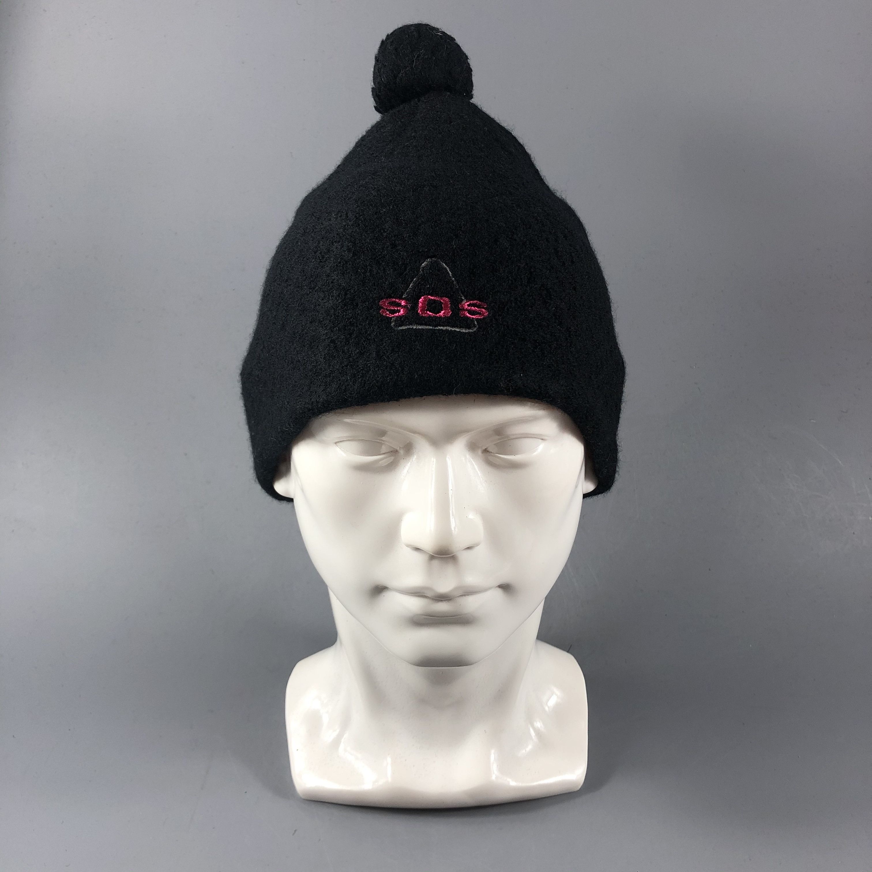 SOS Popcorn Knit Bobble Beanie Snowcap Snow Hat B729