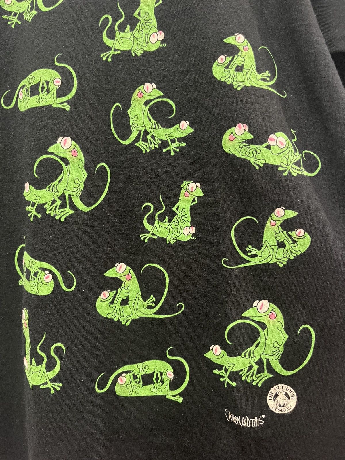Vintage Vintage 1990s Sex Positions AOP Freaky Lizards T-Shirt Size US L / EU 52-54 / 3 - 4 Thumbnail