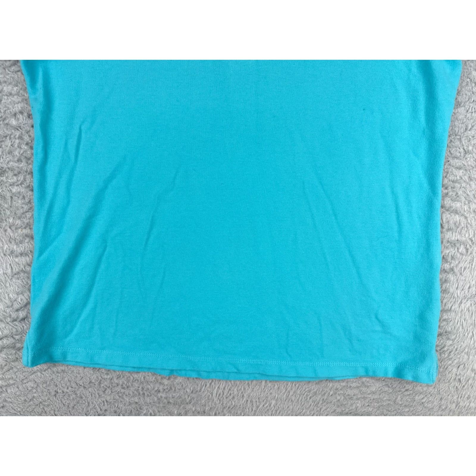 Tommy Hilfiger Tommy Hilfiger Women's Polo Shirt Large Blue Collared Cotton Blend Short Sleeve Classic Casual Size L / US 10 / IT 46 - 5 Thumbnail