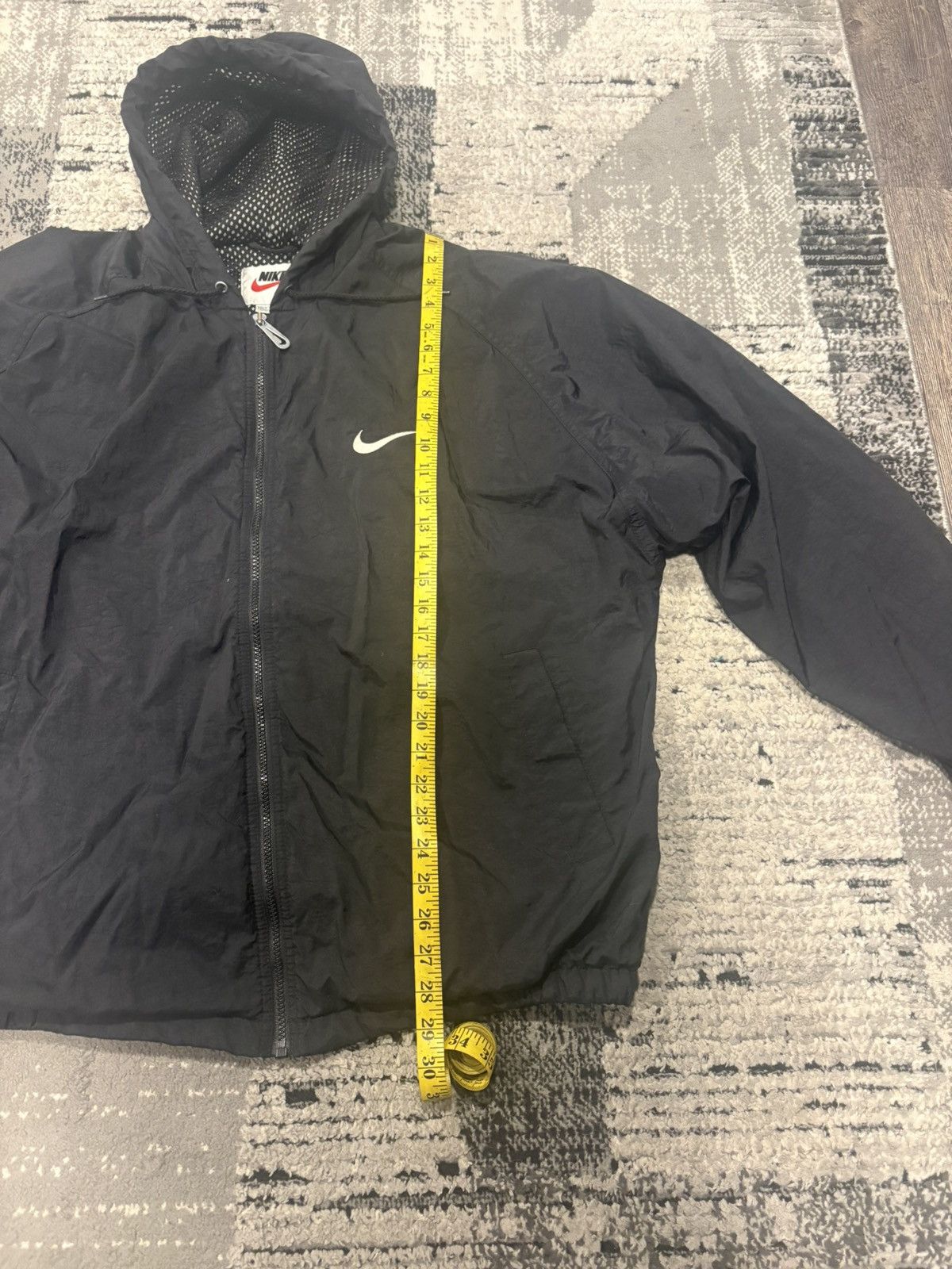 Nike Vintage 90s Nike "Big Swoosh" Hooded Windbreaker Jacket Size US XL / EU 56 / 4 - 8 Thumbnail