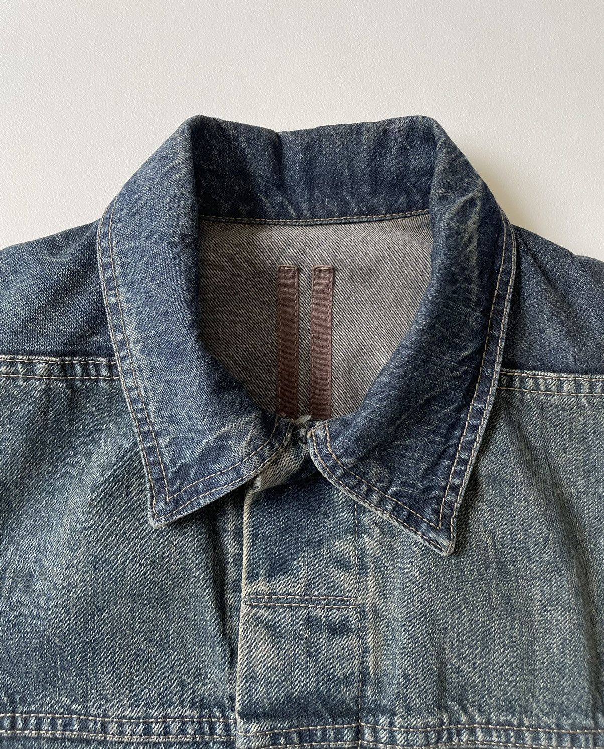 Rick Owens Hustler Blue Washed Denim Trucker Vest Size US L / EU 52-54 / 3 - 3 Thumbnail
