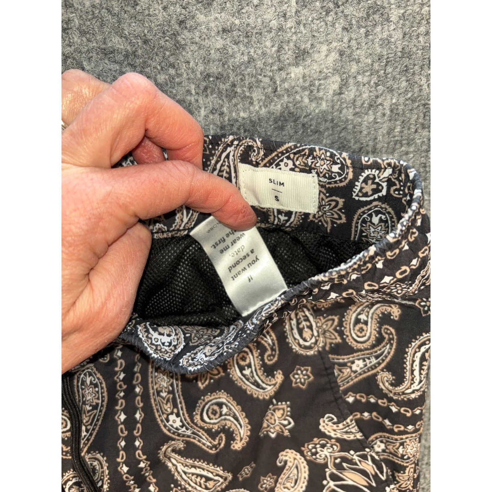 Pacsun PacSun Paisley Womens Joggers Print Black White Small Size 27" / US 4 / IT 40 - 7 Thumbnail