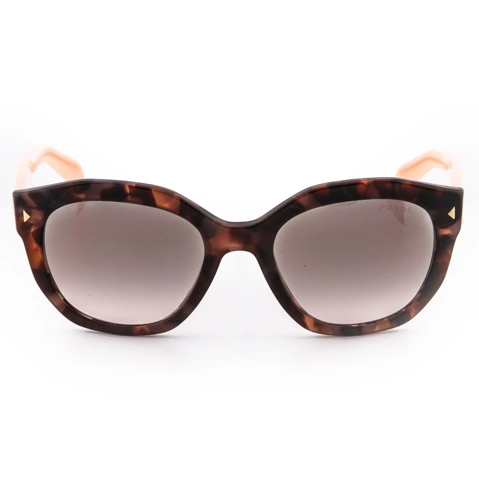 Prada PRADA 12S PR12SS Nude Pink Brown Havana Triangle Sunglasses Size ONE SIZE - 2 Thumbnail
