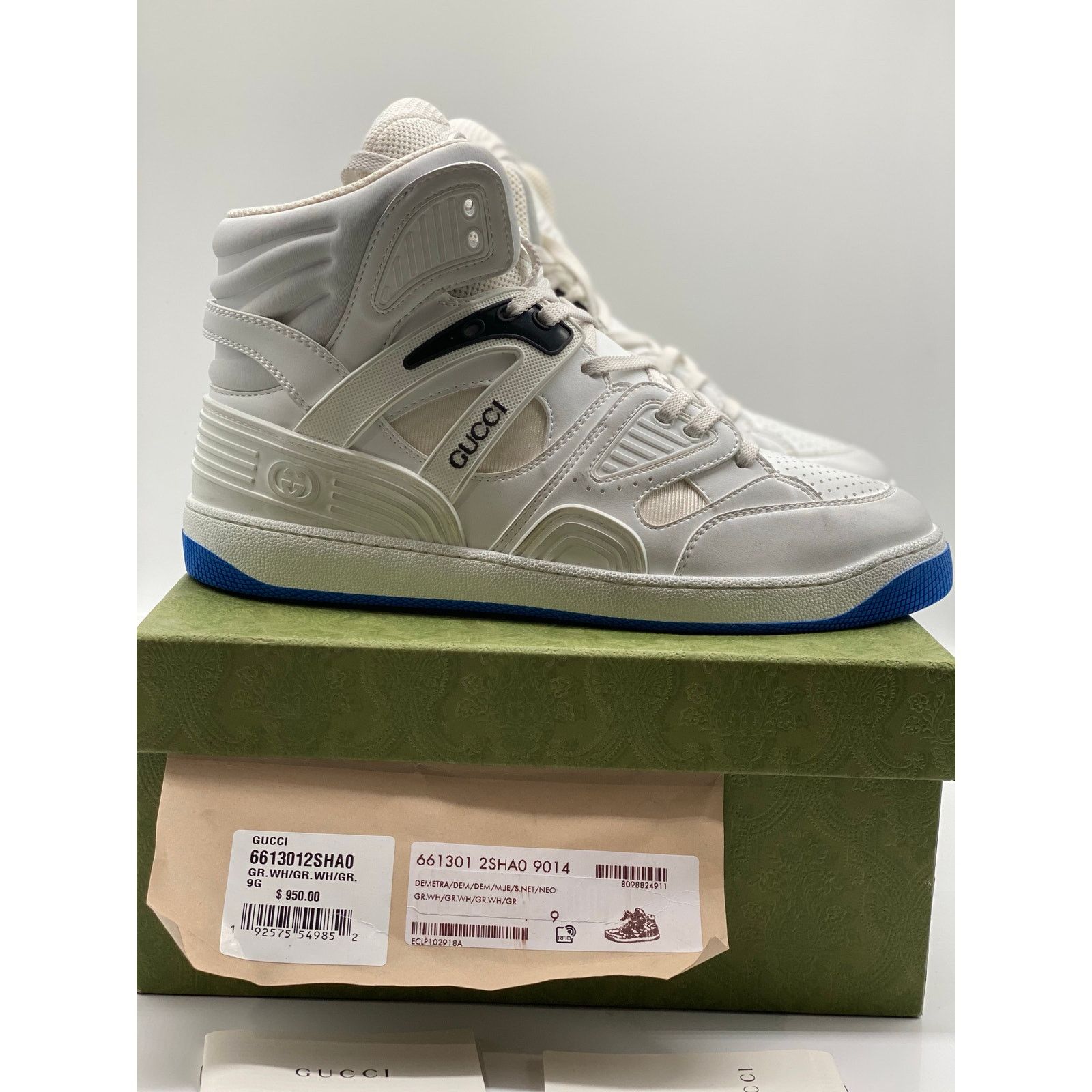 Gucci Gucci Basket High Top Sneakers sz. 9G (10 US) Size US 10 / EU 43 - 4 Thumbnail