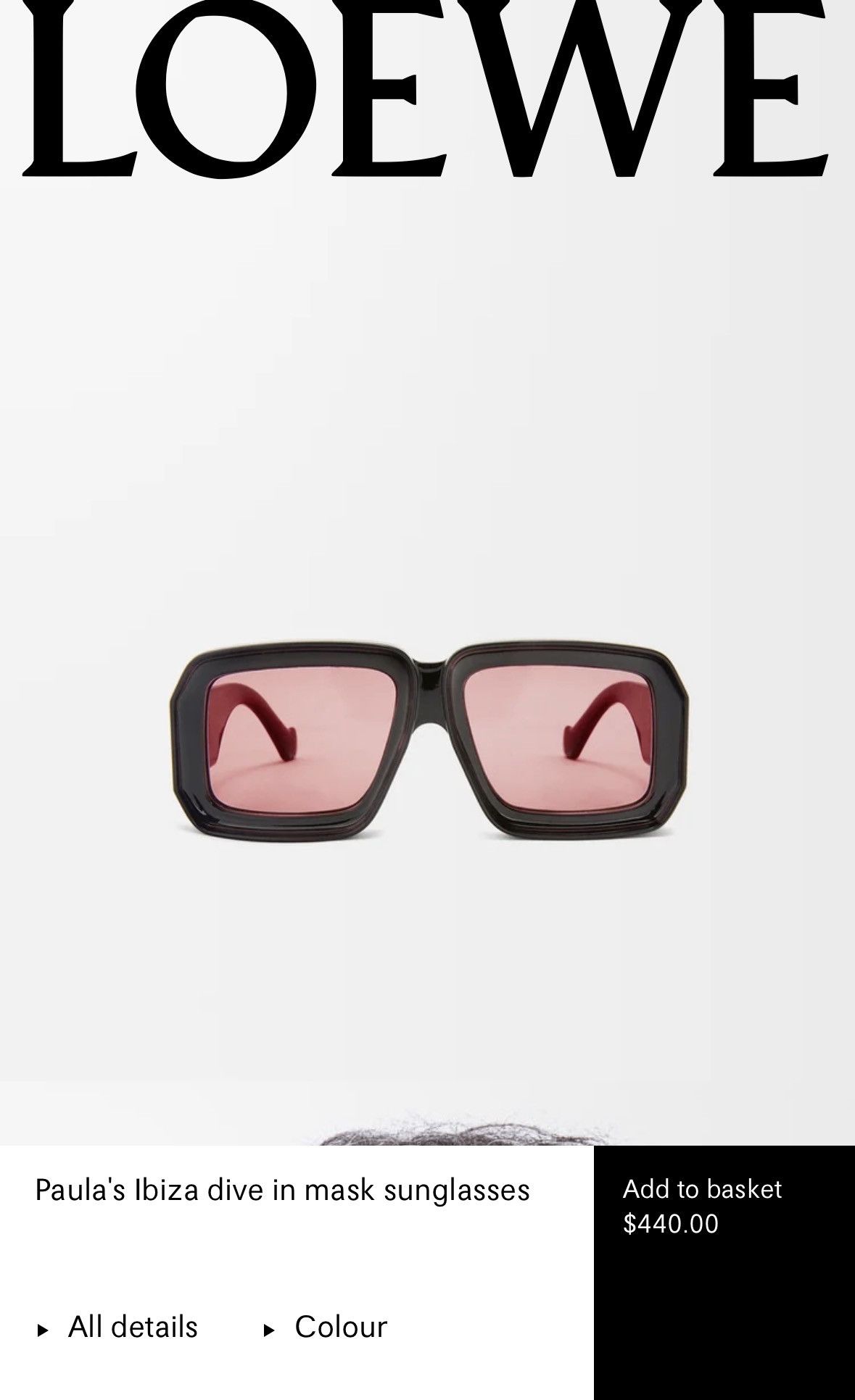 Loewe Loewe Paula's Ibiza dive in mask sunglasses Size ONE SIZE - 4 Thumbnail
