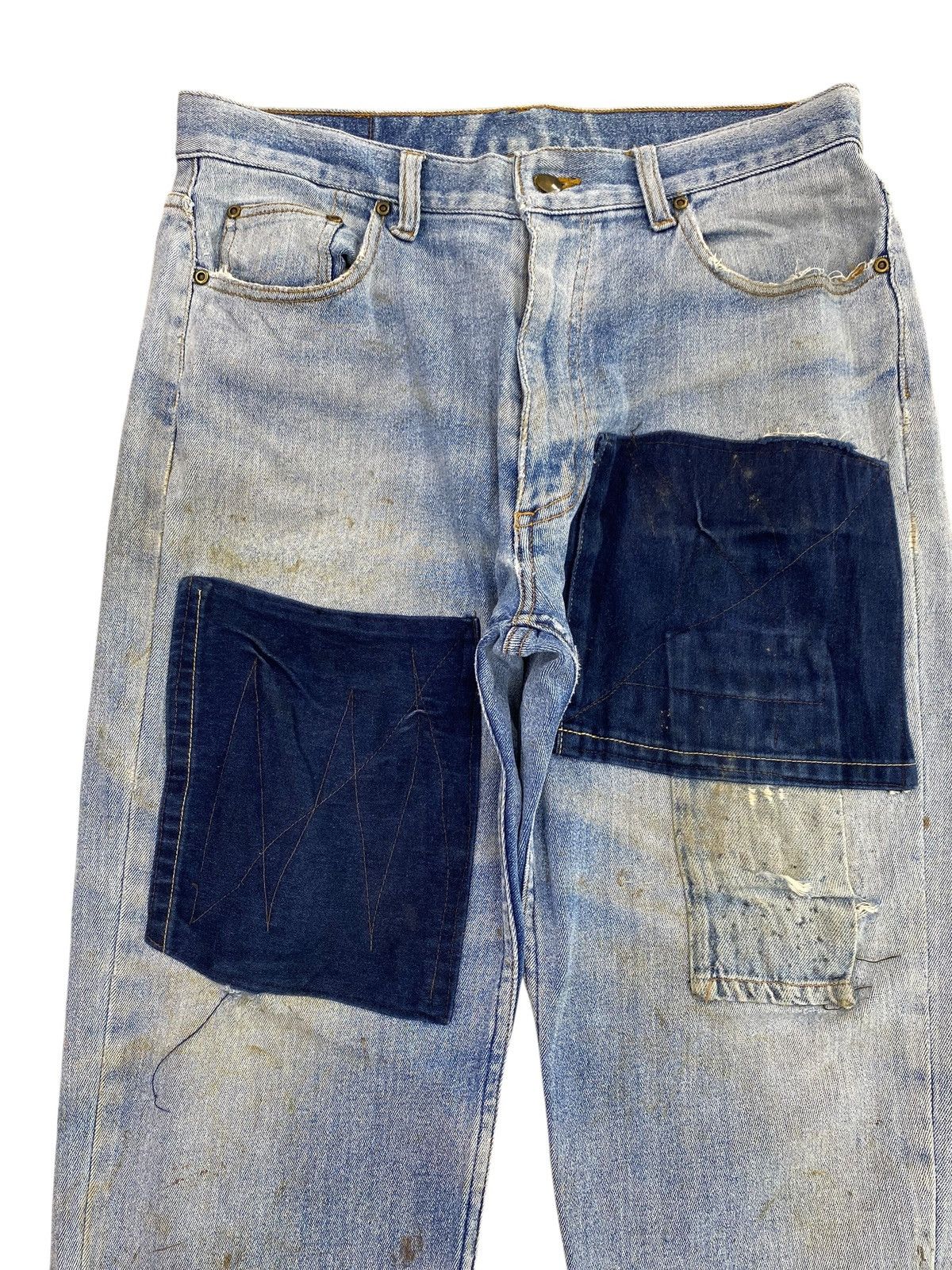 Japanese Brand Vintage Japanese Brand Patchwork Style Baggy Jeans Size US 33 - 2 Thumbnail