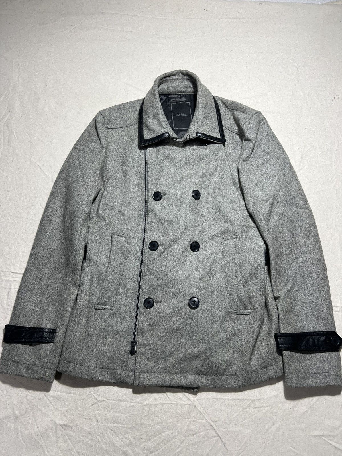 Tete Homme Tête Homme wool-blend double-breasted peacoat with zipper Size US M / EU 48-50 / 2 - 5 Thumbnail