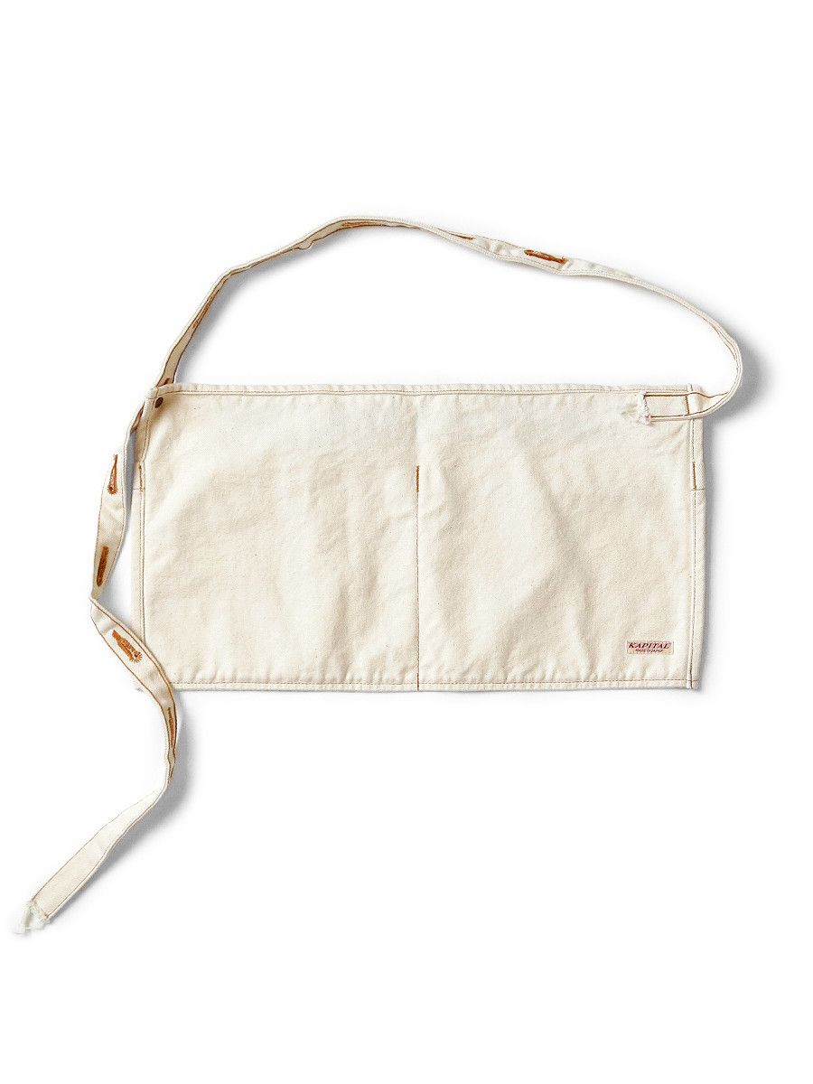 Kapital Kapital 14oz white denim advertising apron DENIM REPAIRS Size ONE SIZE - 3 Thumbnail