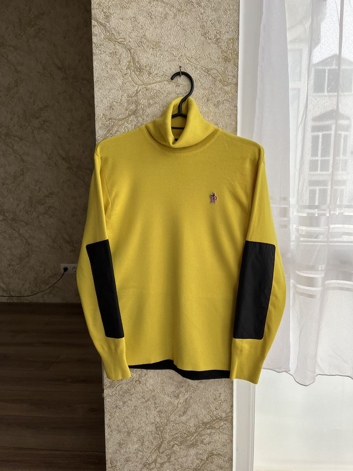 image of Moncler Grenoble Wool&nylon Sweater in Yellow, Women's (Size Small)