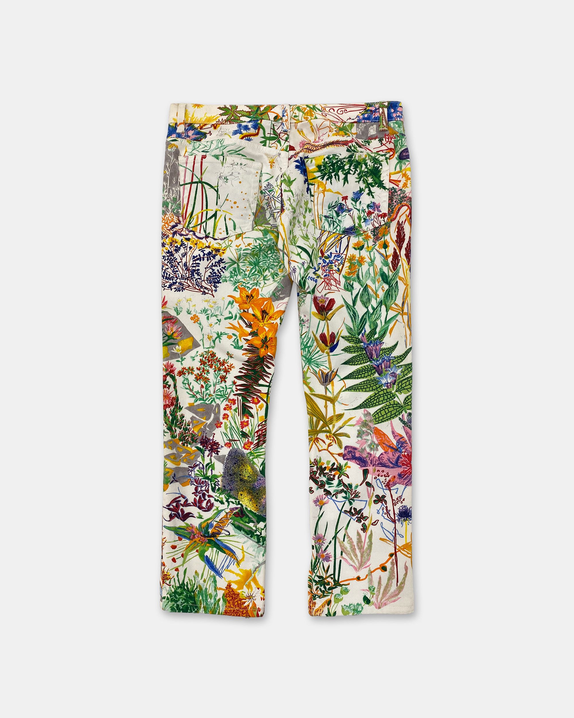 Helmut Lang SS2005 Swiss Flower Print Low Waist Denim Size 28" / US 6 / IT 42 - 2 Thumbnail