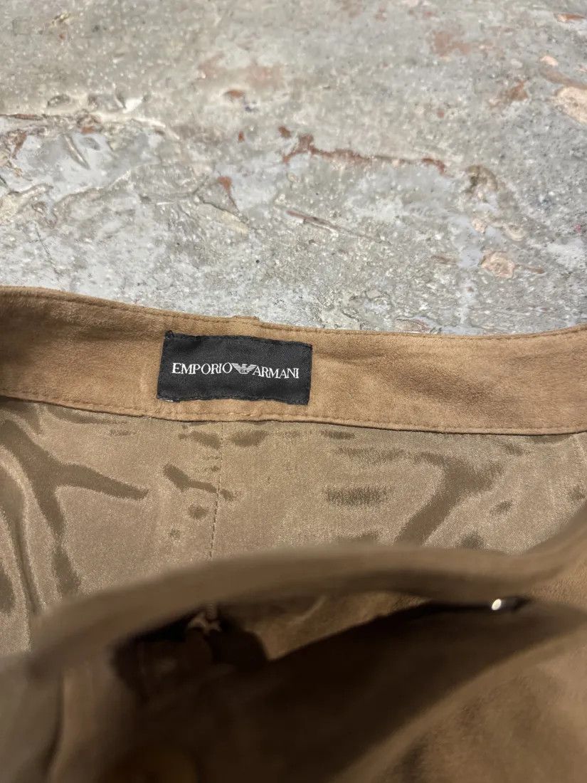 Emporio Armani × Vintage AW2020 Emporio Armani Suede Beige Leather Pants Size 26" / US 2 / IT 38 - 7 Thumbnail
