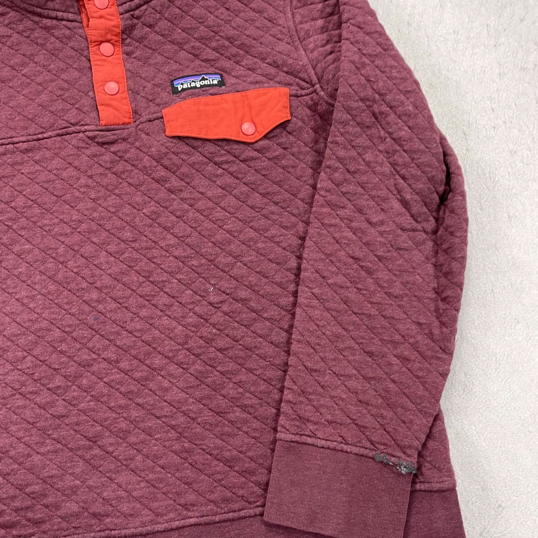 Patagonia Patagonia Jacket Womens Small Purple Red Quilted Snap T Pullover Organic Cotton Size S / US 4 / IT 40 - 3 Thumbnail