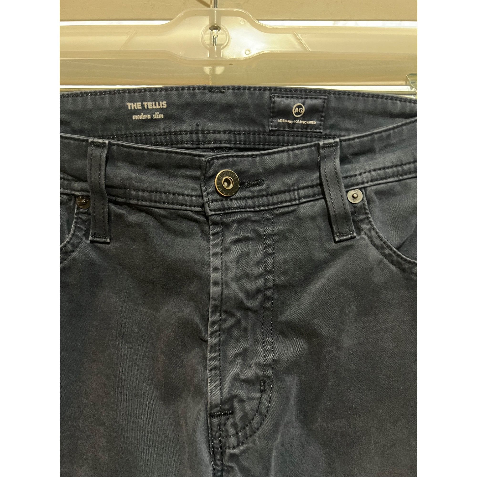 AG Adriano Goldschmied Adriano Goldschmied The Tellis Modern Slim Mens Blue Chinos Size US 32 / EU 48 - 2 Thumbnail