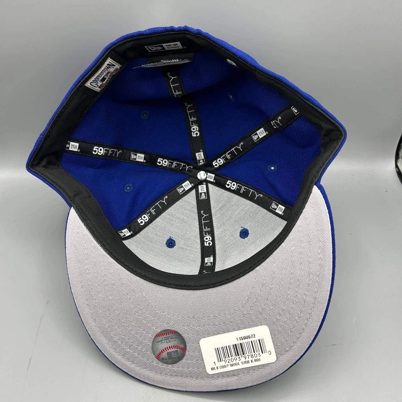 New Era Kansas City Royals Hat Men 8 Blue Gray MLB Fitted Cap Wool Size ONE SIZE - 2 Thumbnail