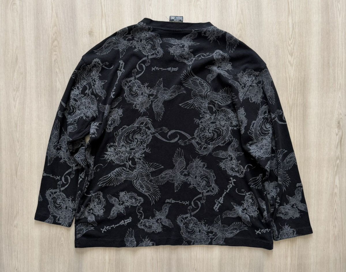 Vintage Avirex Sleeve Japan Dragon Eagle Black AOP Thermal Sz 2X Size US XXL / EU 58 / 5 - 7 Thumbnail